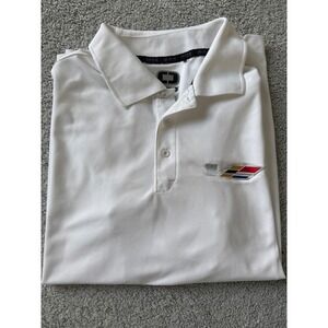 OGIO Mens Cadillac V-Series Logo Polo Shirt White Short Sleeve Size Large L